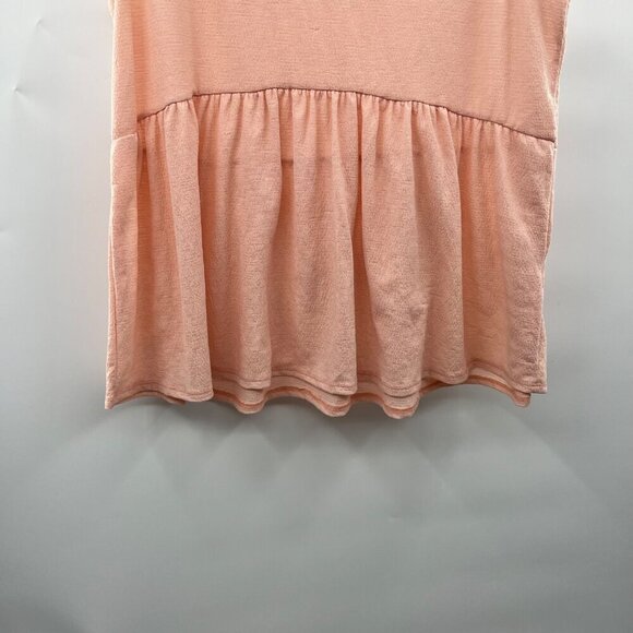 Cotton Bleu Women's Sleeveless Textured Ruffle Hem Top Peach Size XL - Picture 5 of 9